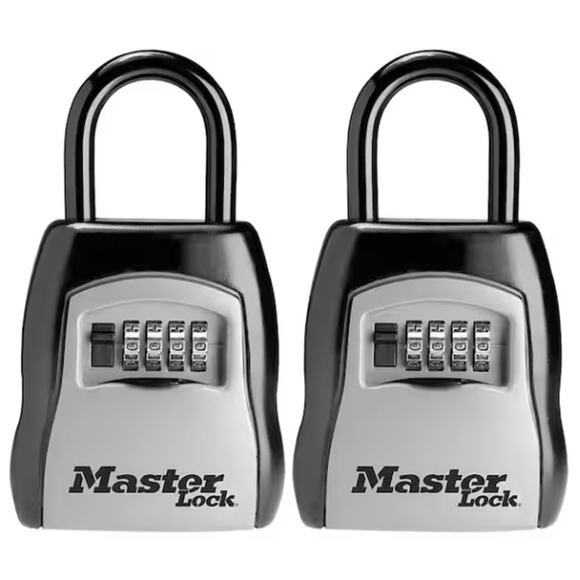 🔑 2 NEW MASTER LOCK PADLOCK 5400T PACK PORTABLE RESETABLE COMBINATION LOCK BOX - Picture 1 of 4